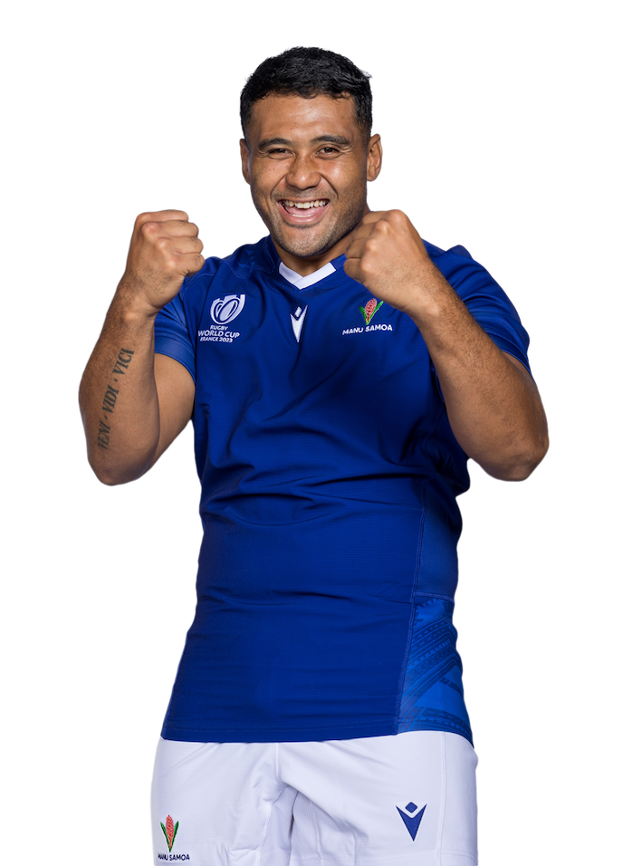 Sama Malolo, founder of Talon Coaching, in Manu Samoa playing kit